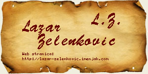 Lazar Zelenković vizit kartica